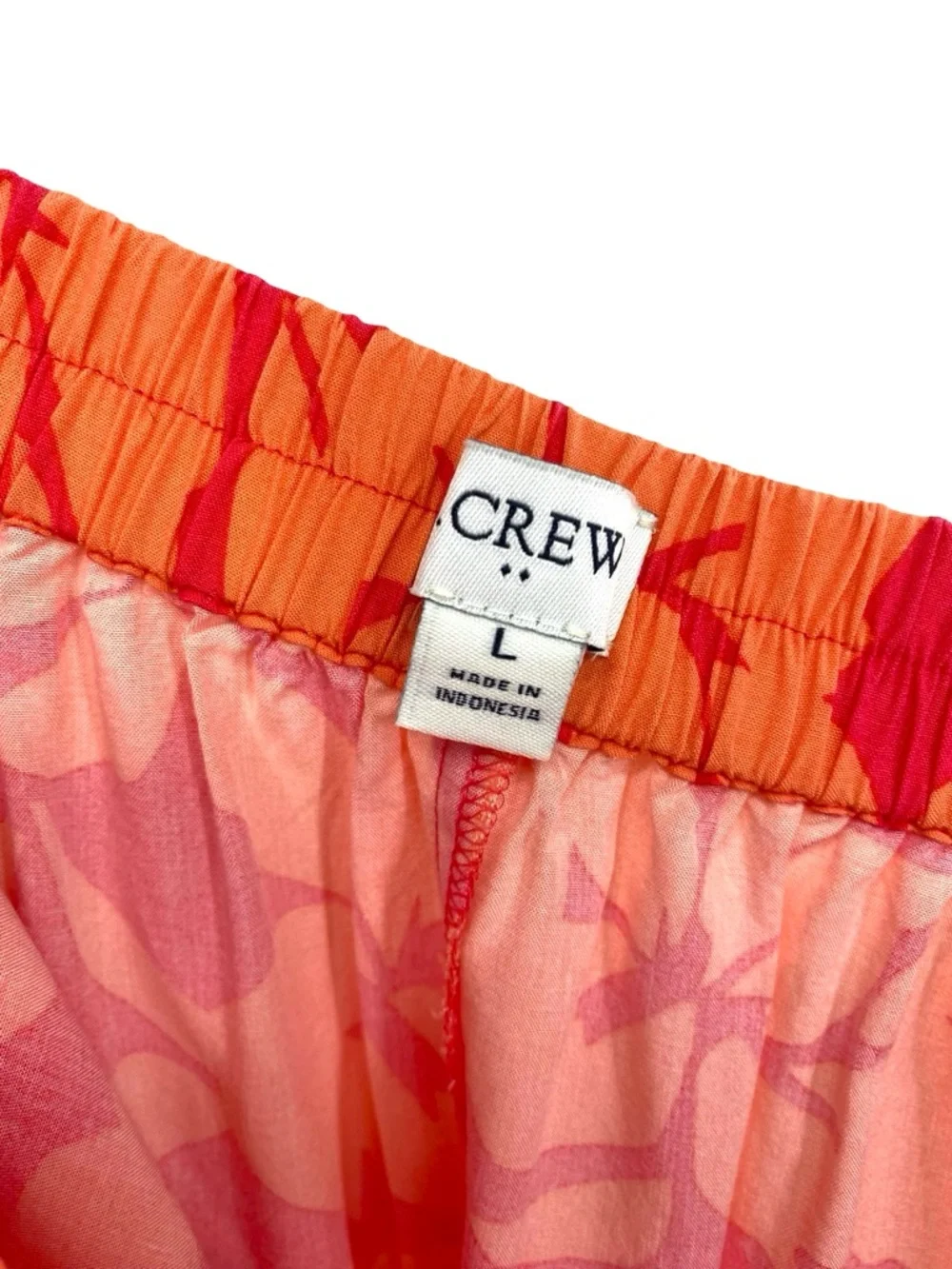 J. Crew Tropical Floral Faux Wrap Midi Skirt Size Large